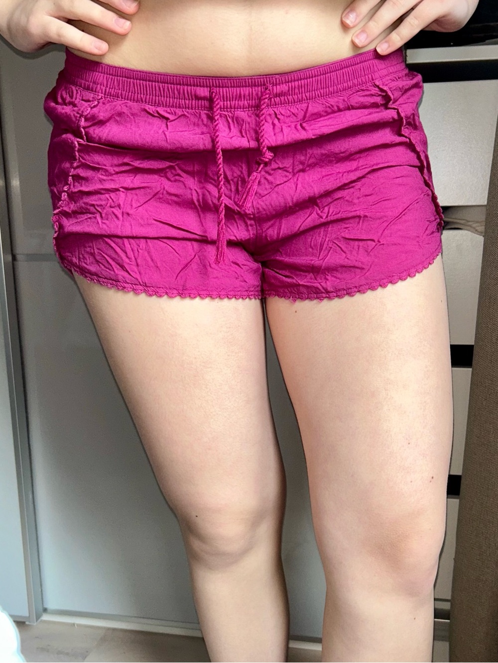 Hi, selling these shorts for kids in size L.